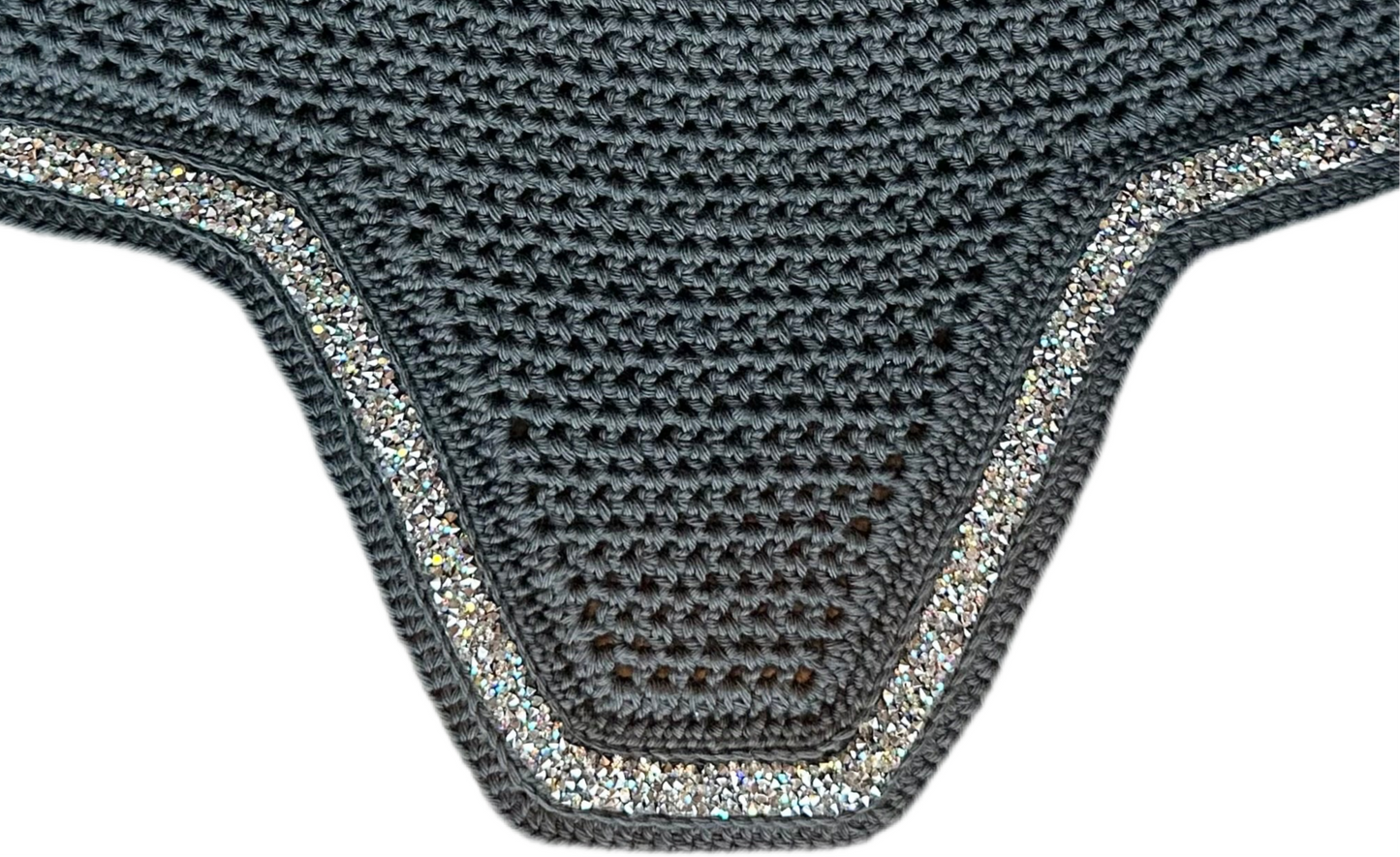 Dark Grey, Square, Horse Size Bonnet