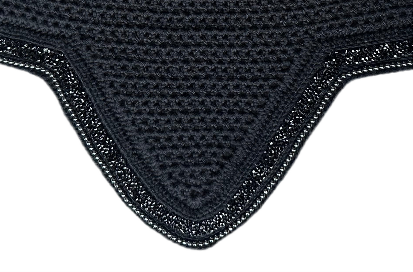 Black, V-Shape, Horse Size Bonnet