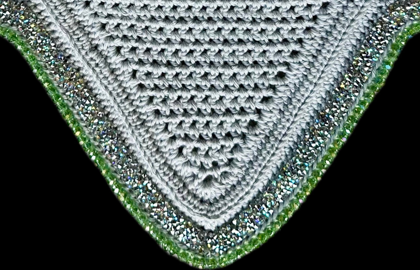 Light Grey, V-Shaped, Horse Size Bonnet