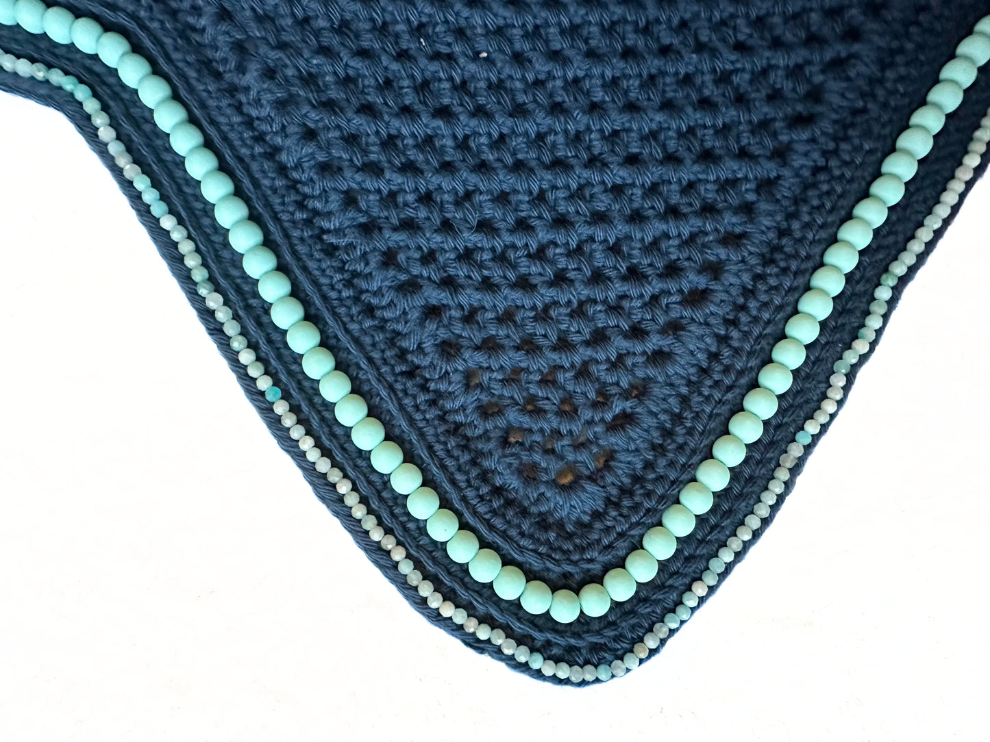 Navy, V-Shaped, Horse Size Bonnet