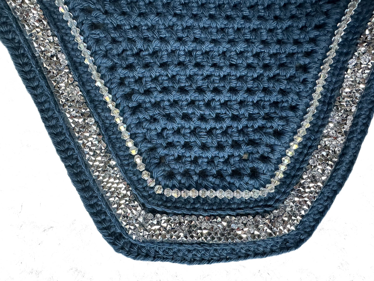 Navy, Square, Horse Size Bonnet