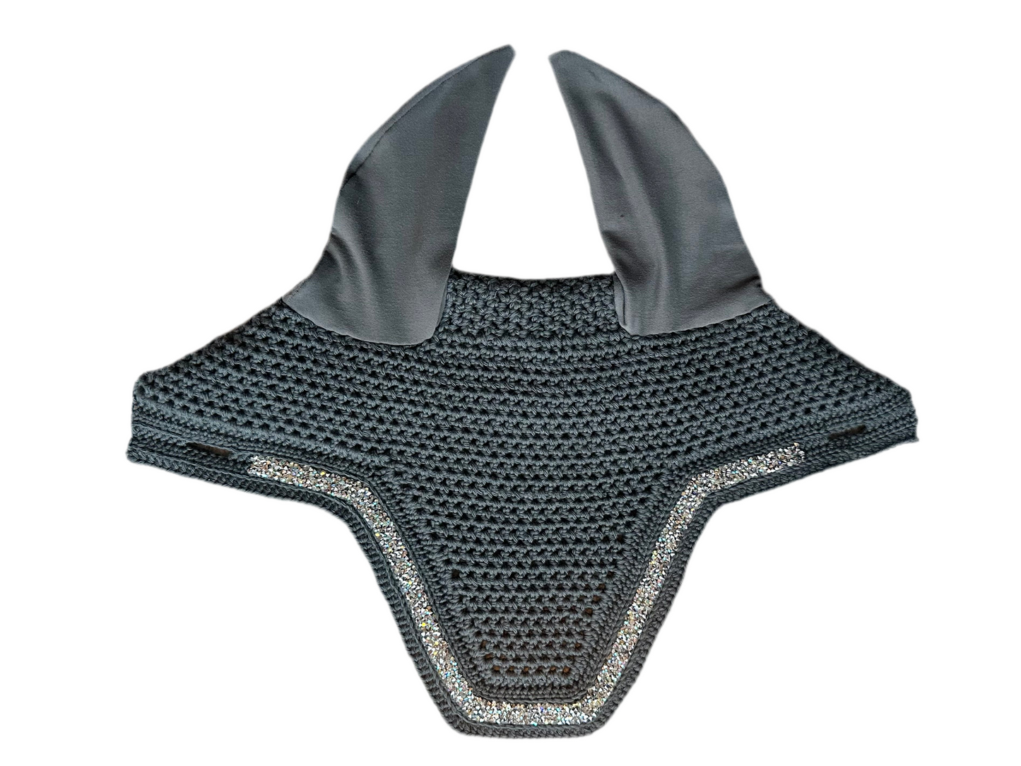 Dark Grey, Square, Horse Size Bonnet