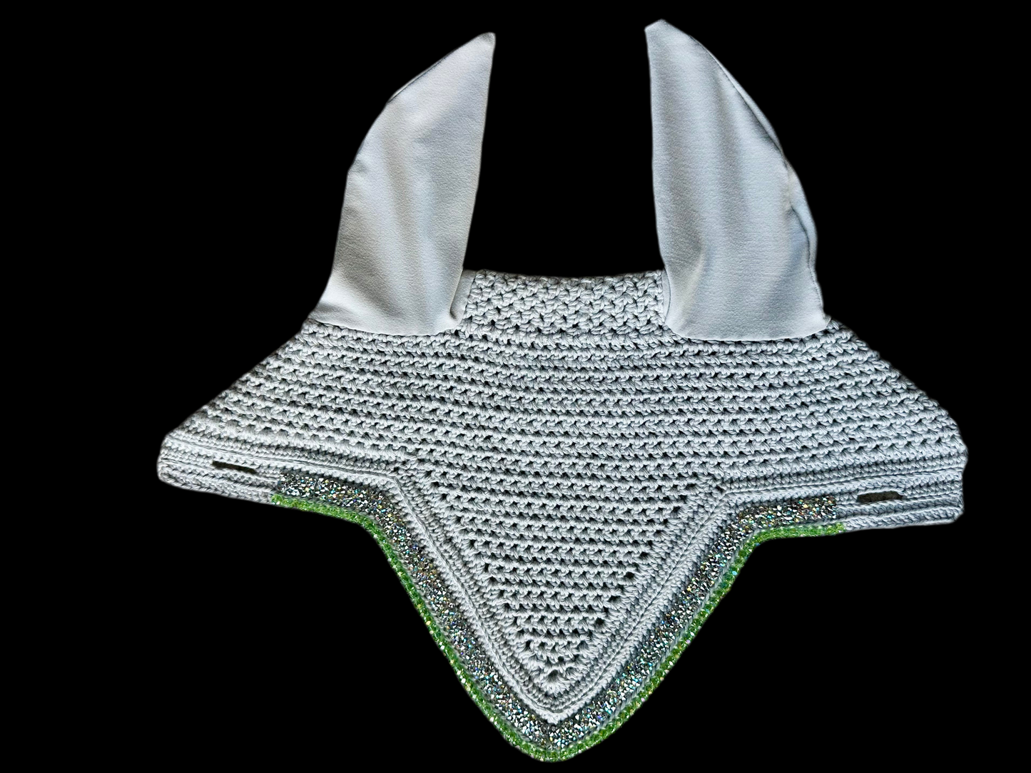 Light Grey, V-Shaped, Horse Size Bonnet