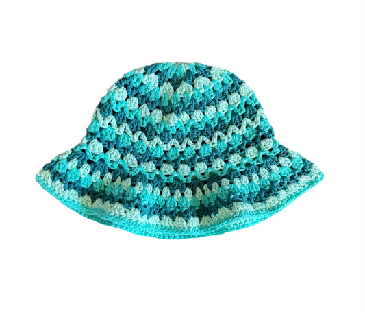Bucket Hat- Seafoam, Aqua, Peacock