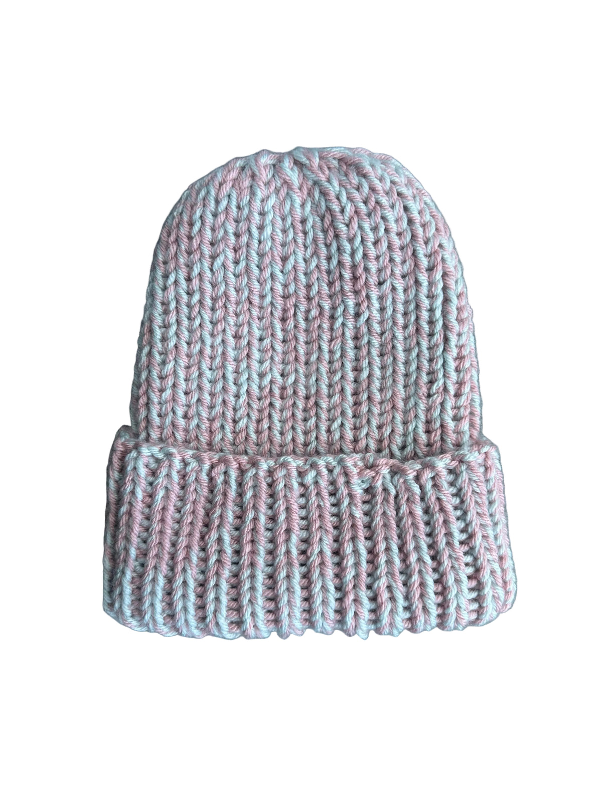 Chunky Knit Beanie- Glacier/Rosy Cheeks