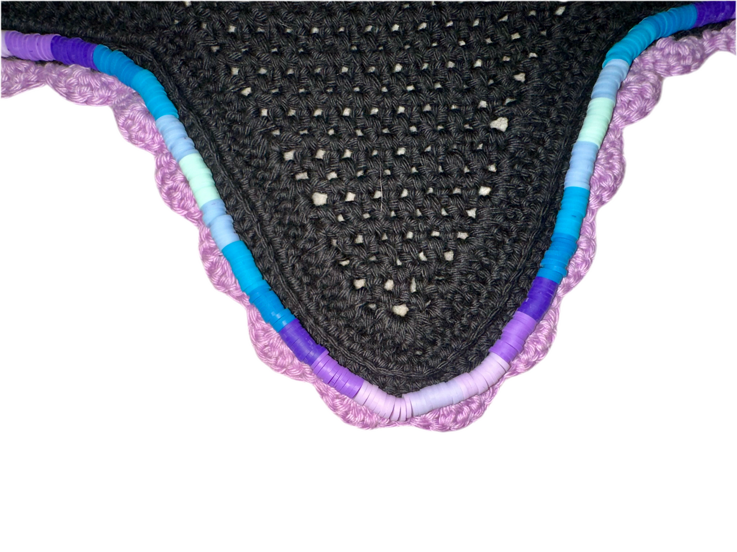 Black, V-Shaped, Pony Size Bonnet