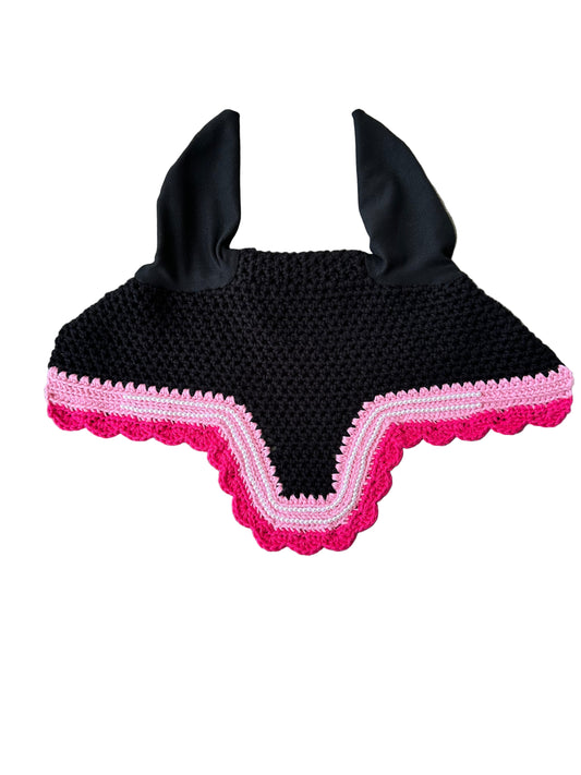 Black, Square, Pony Size Bonnet