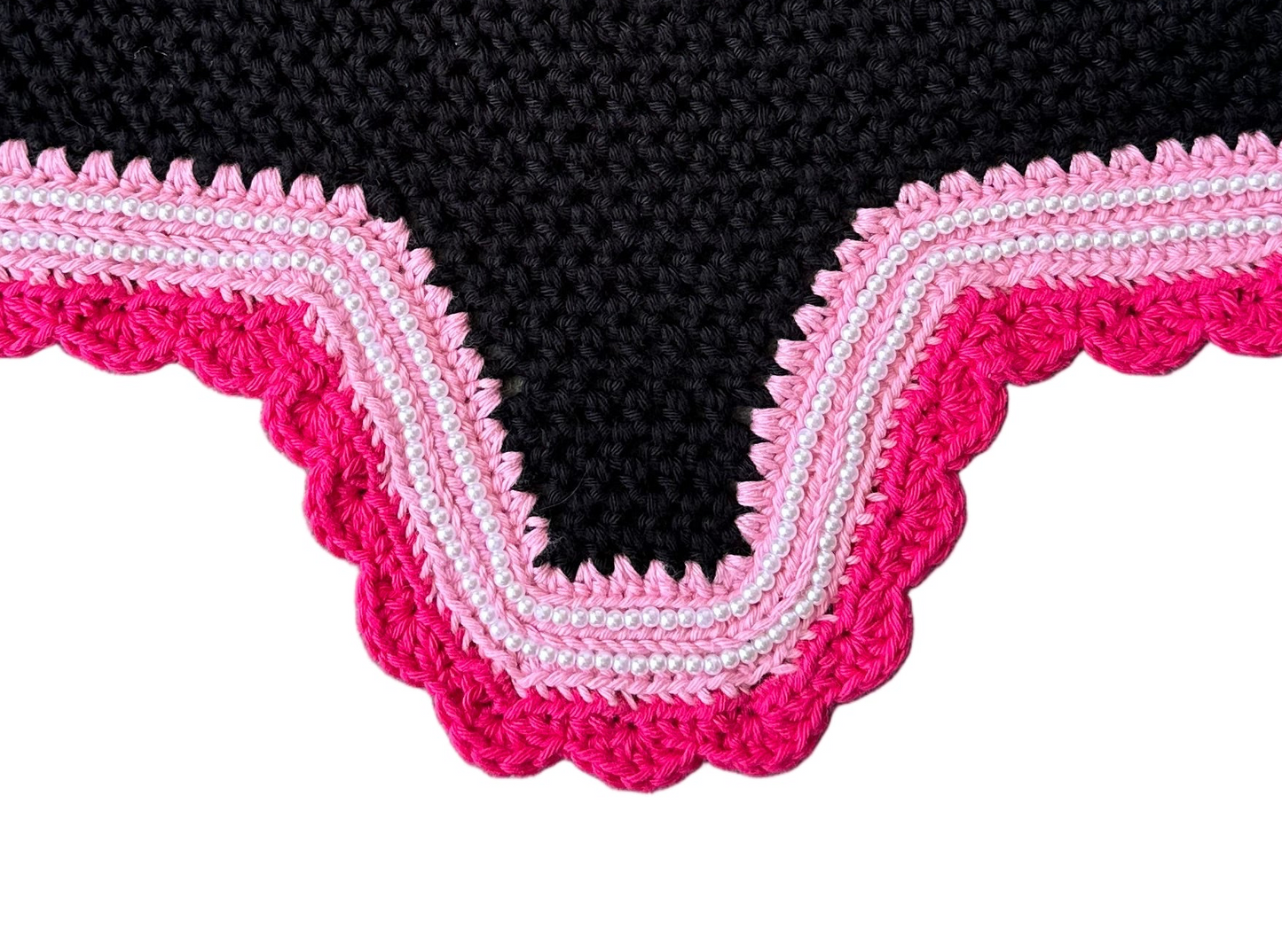 Black, Square, Pony Size Bonnet